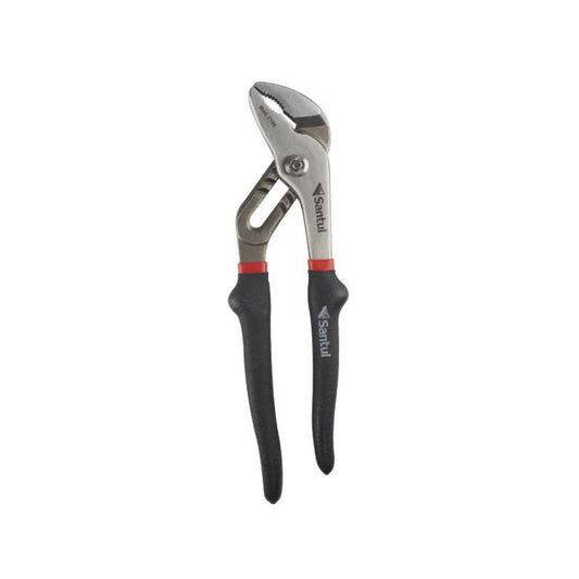 Pinza de extensión Santul 7195 de 10 pulgadas, ajustable, mango ergonómico negro y rojo para plomería