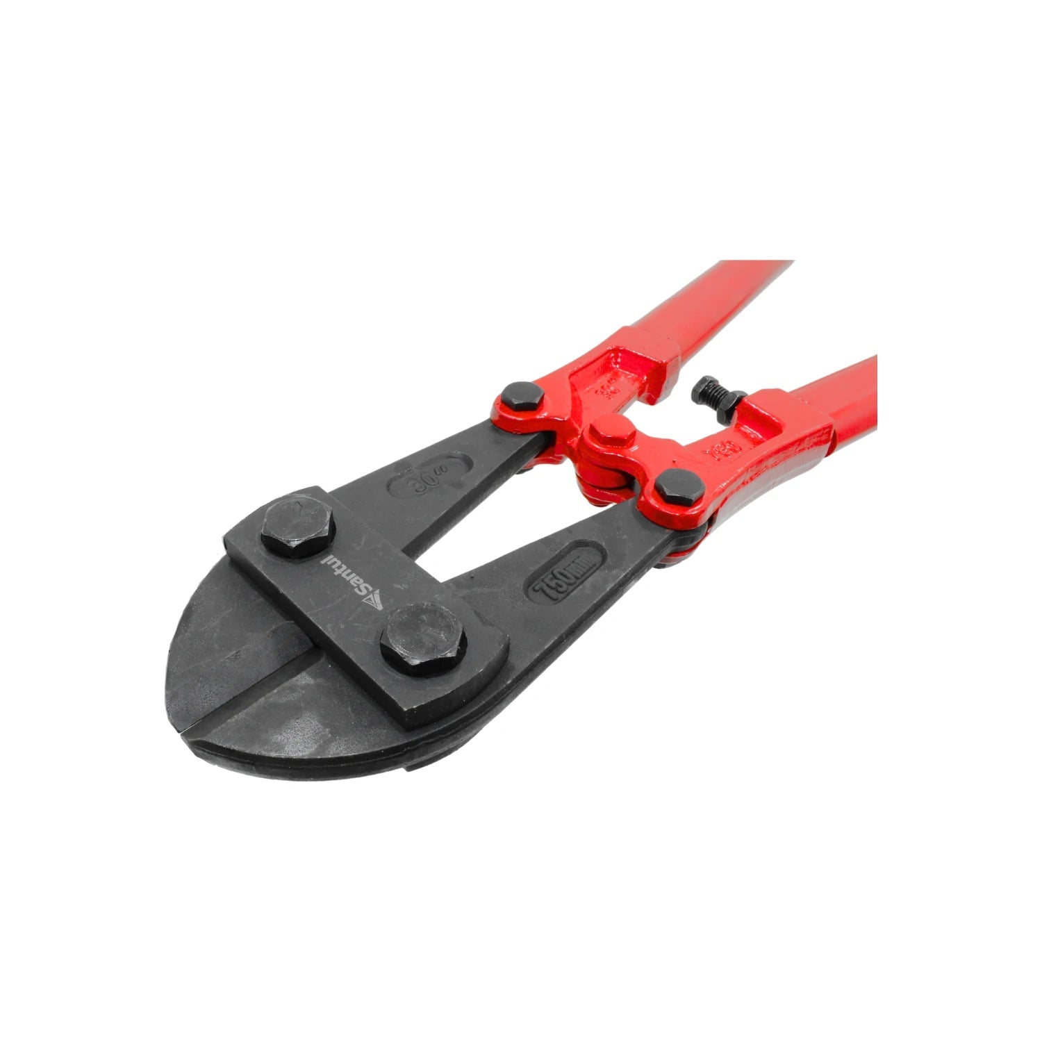 Corta perno Santul profesional de 30 pulgadas (76cm) con mangos rojos y mordazas negras para corte de varillas