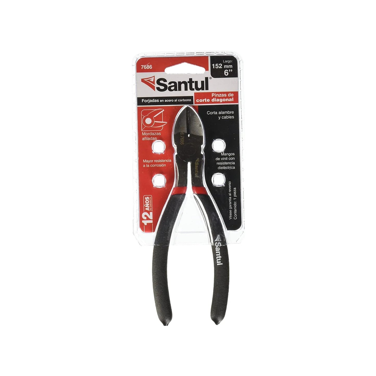 Pinza de corte diagonal 6" Santul 7686