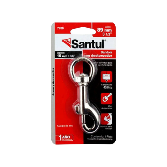 Bandola con destorcedor 5/8"x3 1/2"de zinc Santul 7780