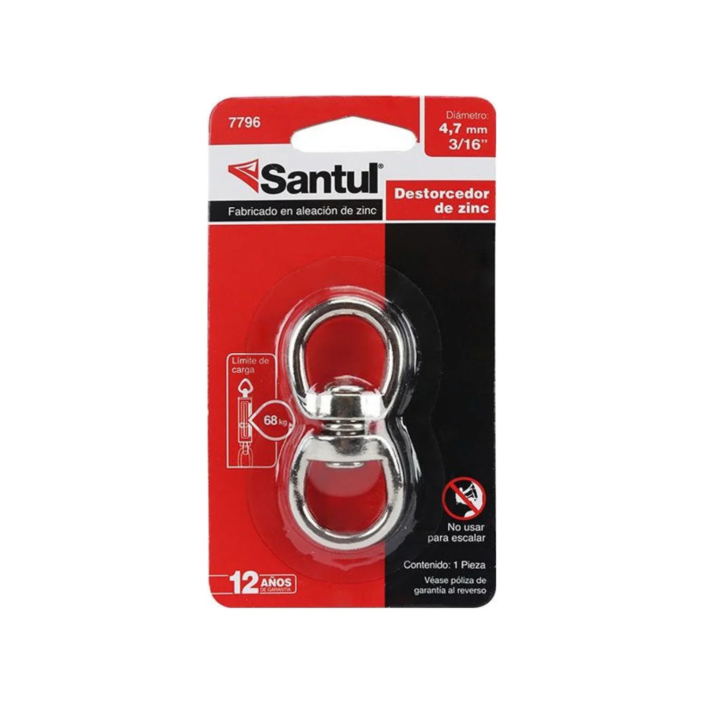 Destorcedor de zinc 3/16" Santul 7796