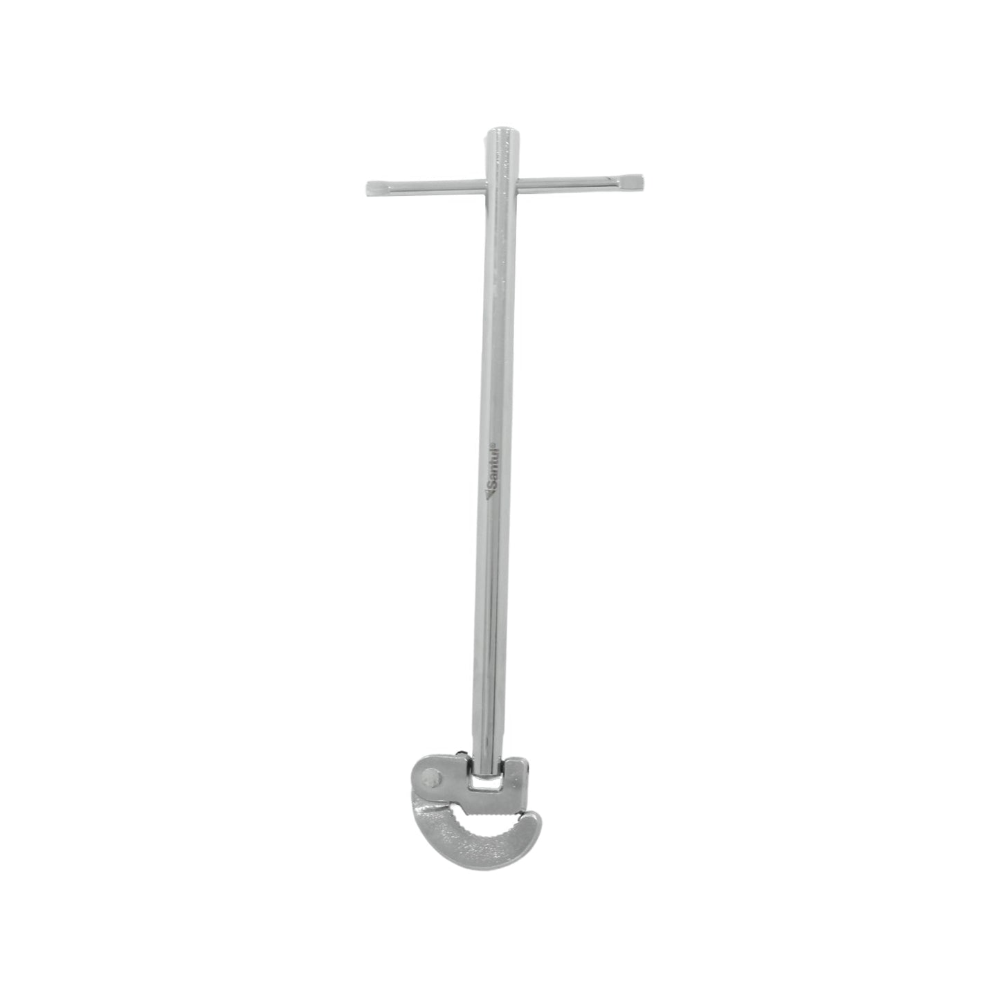Llave de plomero Santul cromada, mango en T ajustable para grifos y tuberías