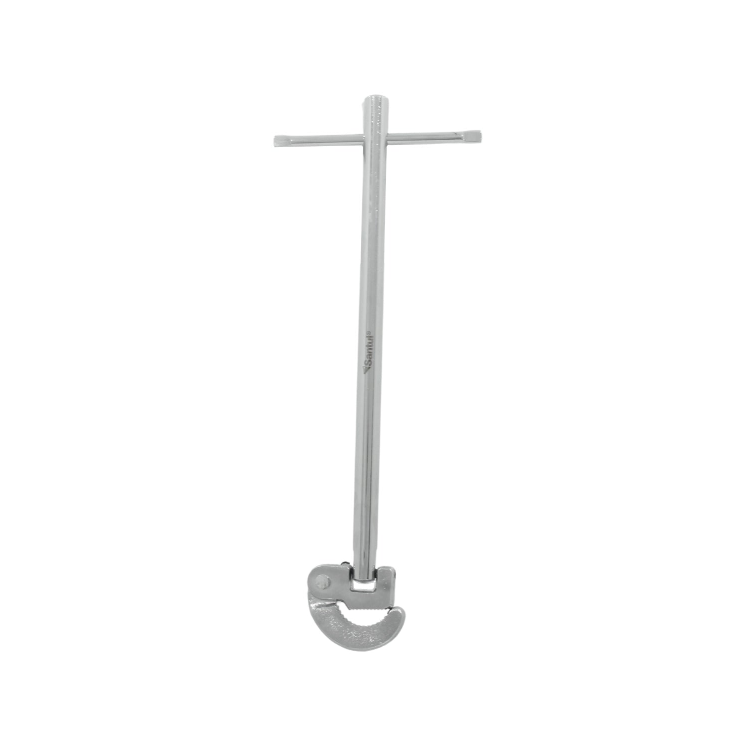 Llave de plomero Santul cromada, mango en T ajustable para grifos y tuberías