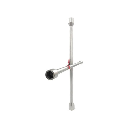 Llave de cruz de acero cromado 18 pulgadas para aflojar birlos de ruedas de automóvil