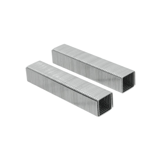 Grapas metálicas para engrapadora 3/8 pulgada (10 mm) tipo T-50, dos tiras plateadas