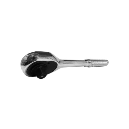 Matraca 3/8" tipo pera cromada para dados y apriete rápido de tuercas y tornillos