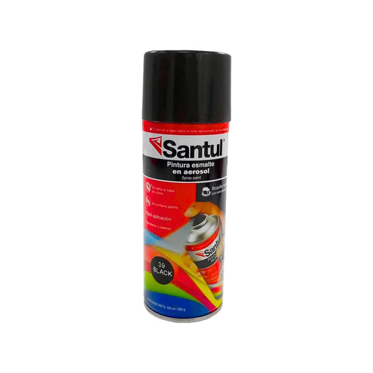 Pintura en aerosol negro brillante 300 ml Santul 8819