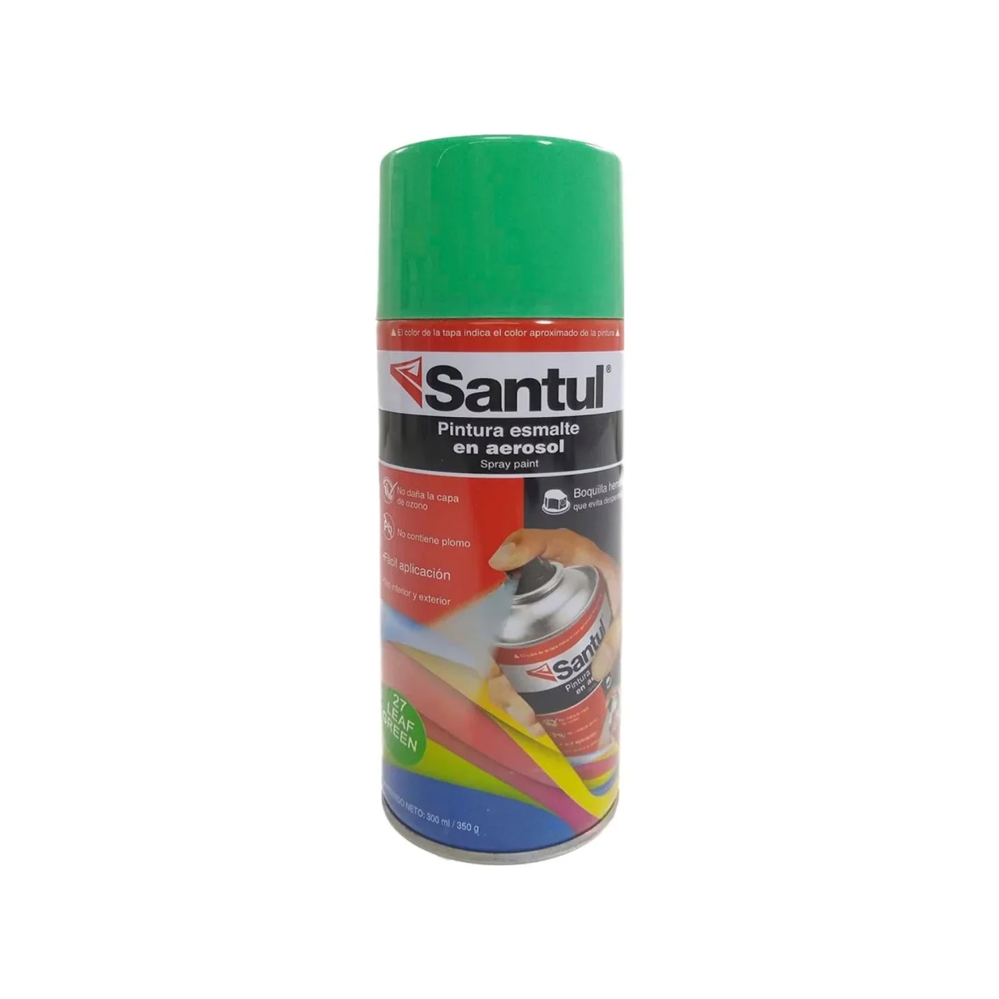 Pintura en aerosol verde hoja 300 ml Santul 8826