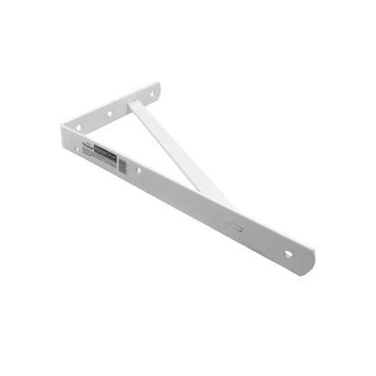 Ménsula de acero blanca reforzada 8 x 12 pulgadas Santul para soporte de estantes y repisas.