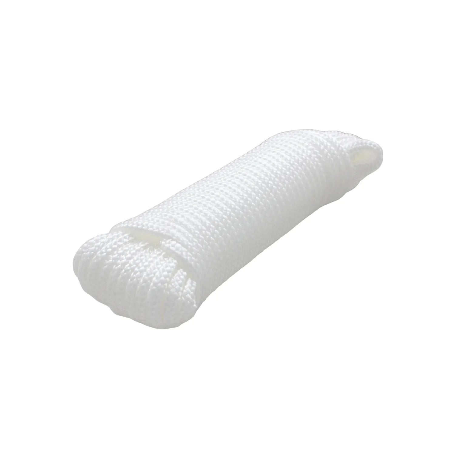 Cuerda blanca de nylon trenzado para amarre multiusos y tendedero de ropa