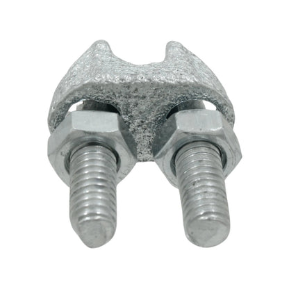 Nudo para cable 1/4" galvanizado, abrazadera de acero para sujeción firme de cables.