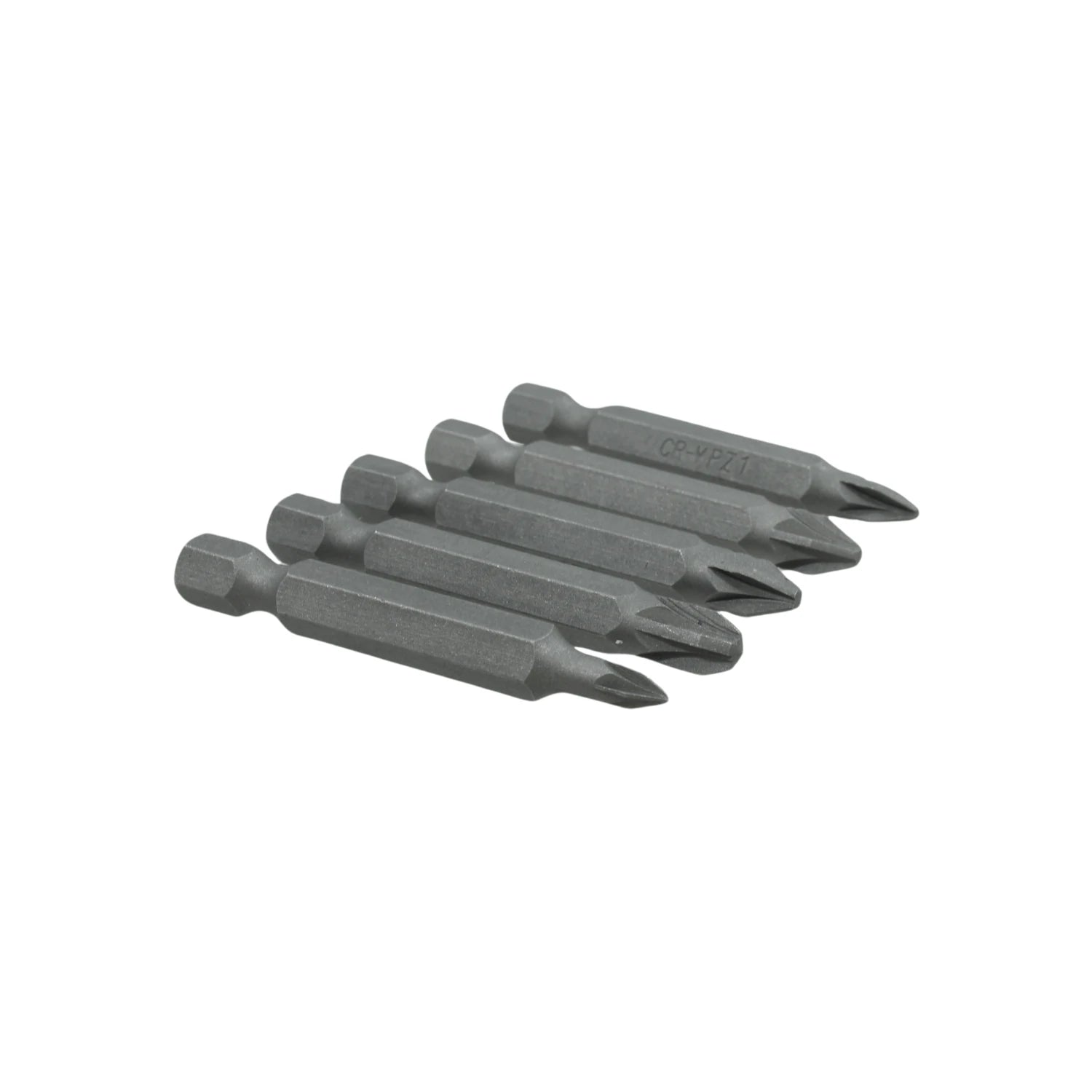 Juego de 6 puntas Pozidriv para desarmador, vástago hexagonal estándar, gris metálico para atornillador.