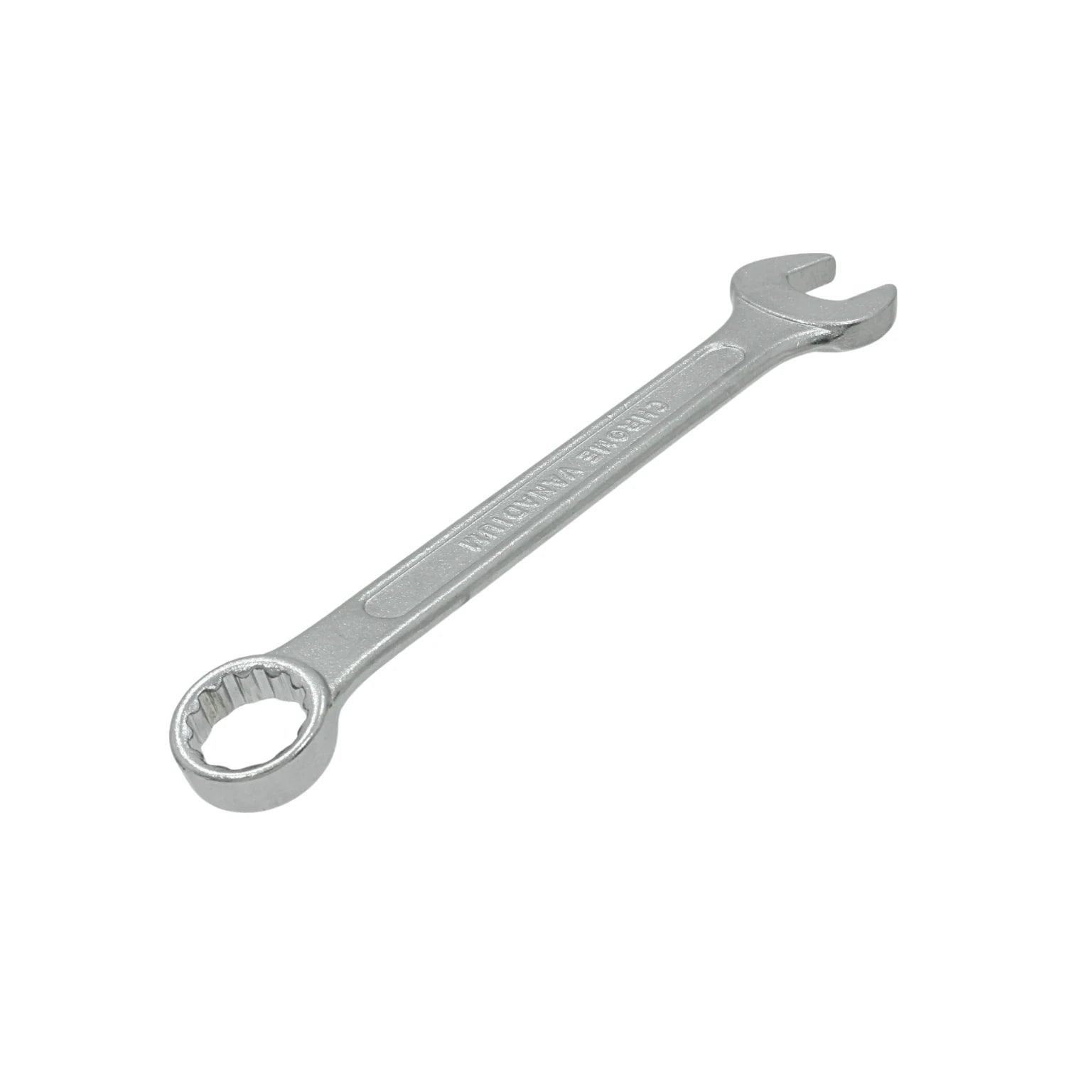 Llave mixta de acero cromo vanadio, acabado cromado brillante para mecánica y ajustes