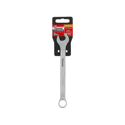 Llave mixta Santul 9/16" estándar de 165mm, fabricada en acero cromo vanadio para uso en ferretería.