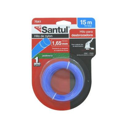 Hilo para desbrozadora 1.65 mm x 15 m azul Santul 7541