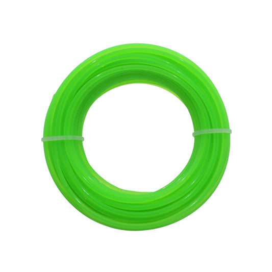 Hilo para desbrozadora de 2mm x 15m, color verde brillante, enrollado para corte de césped.