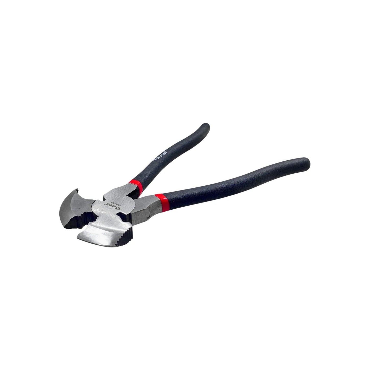 Pinza de hacendado Santul profesional 11 pulgadas para cercas y alambrado, mango ergonómico negro y rojo