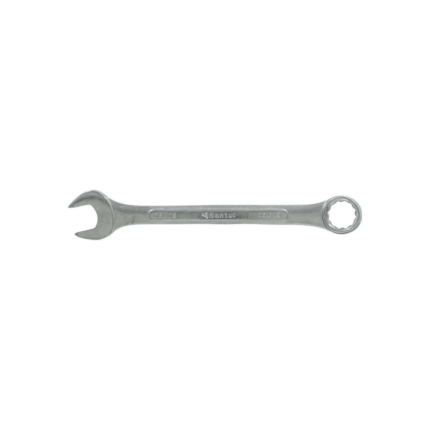 Llave combinada Sentul 13/16 pulgadas, de boca fija y anillo, herramienta manual de acero cromado