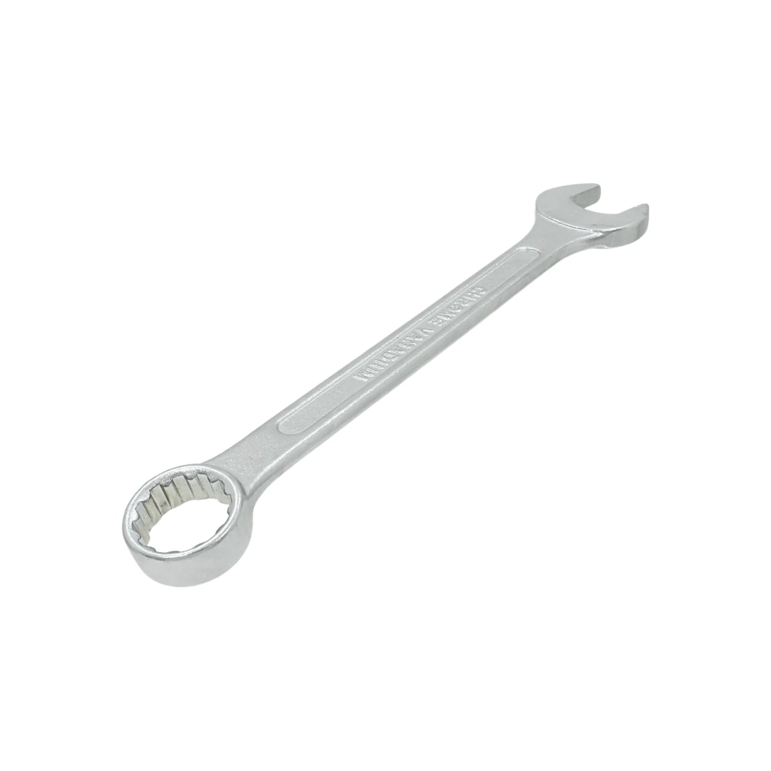 Llave combinada profesional de cromo vanadio, extremos abierto y estrella, herramienta manual plateada