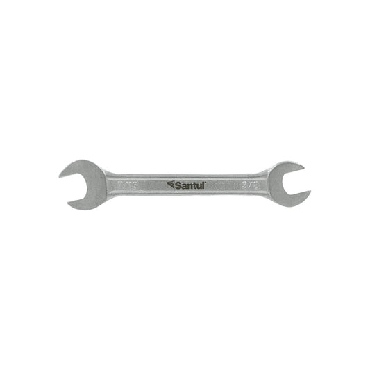 Llave española Santul 3/8" x 7/16" doble boca de acero, herramienta manual estándar.
