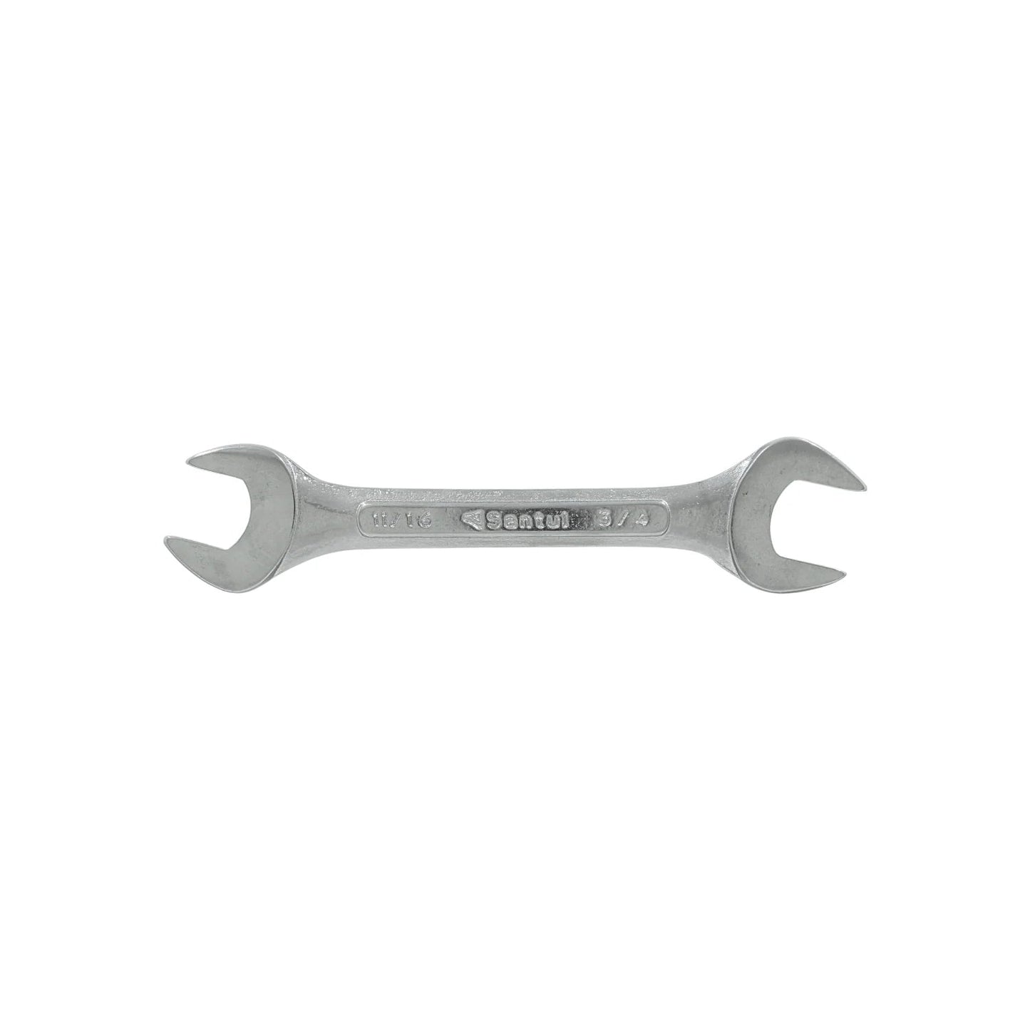 Llave española Sentul 11/16 y 3/4 pulgadas doble boca, acabado cromado para tuercas y tornillos
