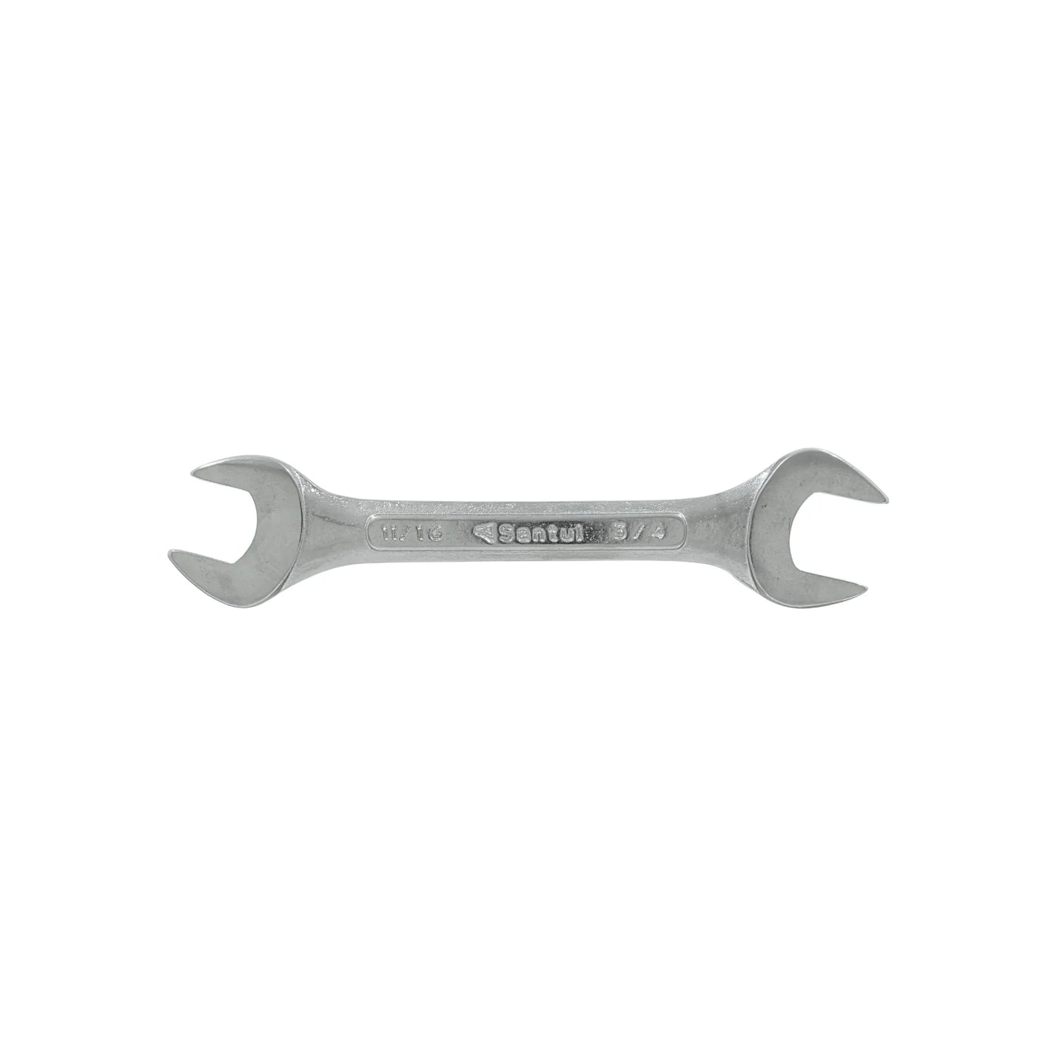 Llave española Sentul 11/16 y 3/4 pulgadas doble boca, acabado cromado para tuercas y tornillos
