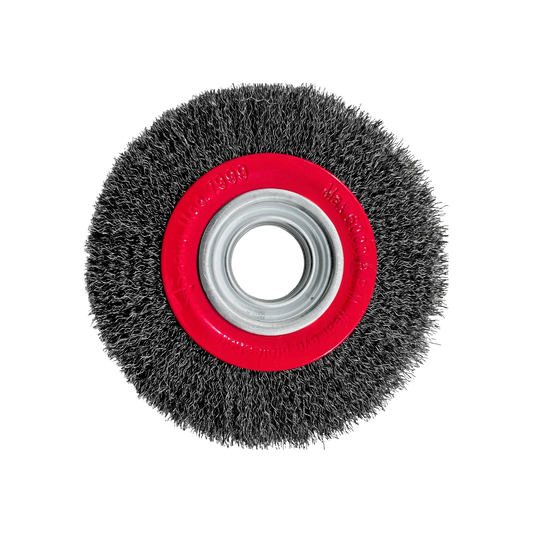 Carda plana ondulada 6"x3/4" para esmeriladora Santul 7999