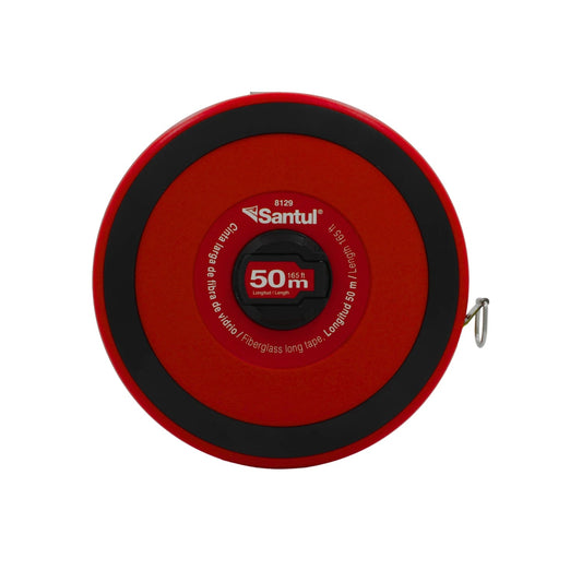 Cinta métrica Santul de fibra de vidrio 50m (165ft) roja para medición y construcción