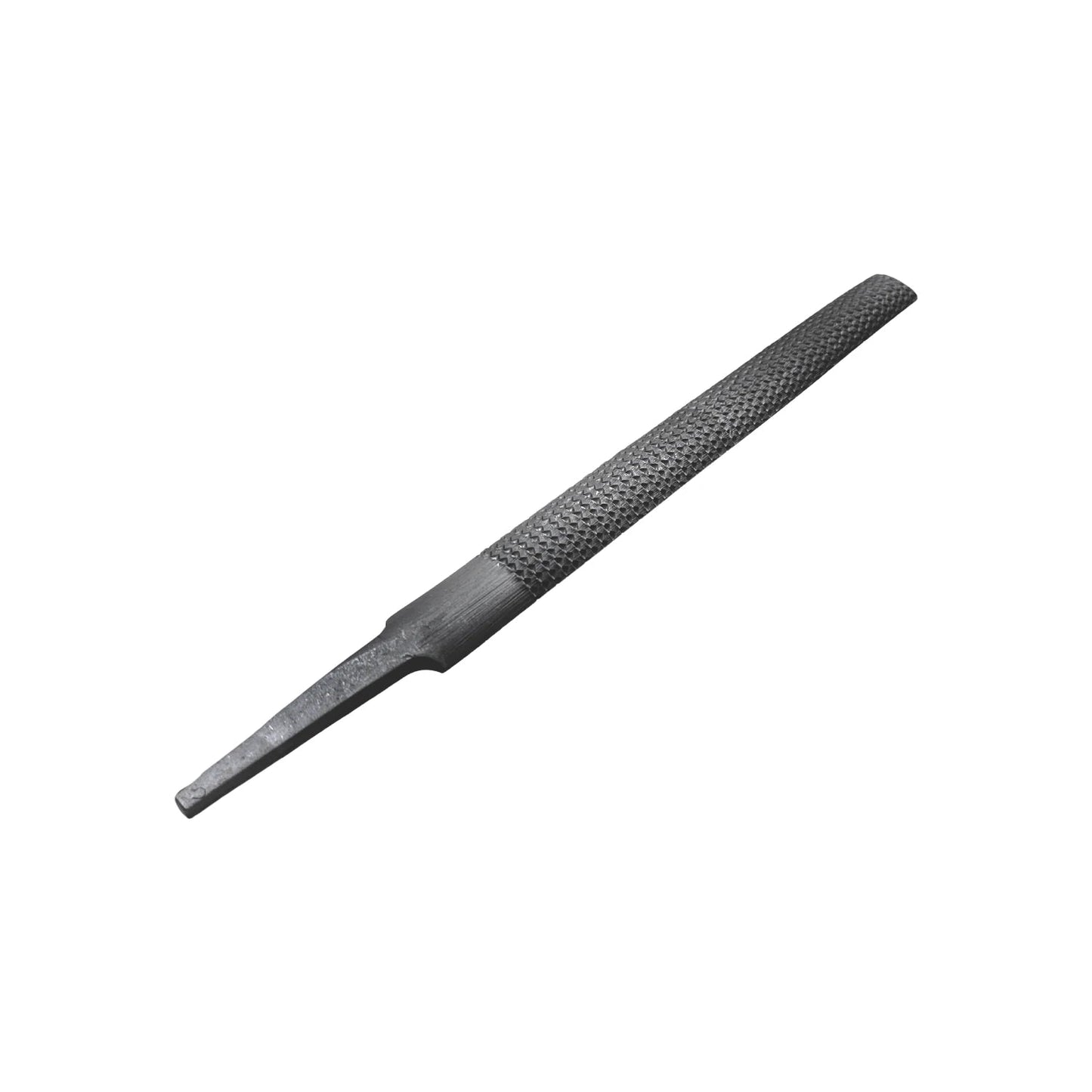Lima escofina bastarda de 8 pulgadas para desbaste de madera y metal, herramienta manual gris de acero.