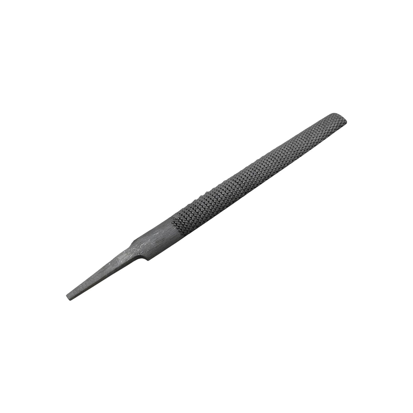 Lima escofina bastarda de 10 pulgadas para desbaste de madera y metal, herramienta manual gris.