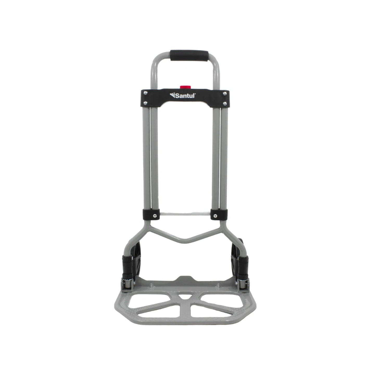 Diablo de carga plegable Santul gris, acero resistente para transporte de mercancías y bultos.