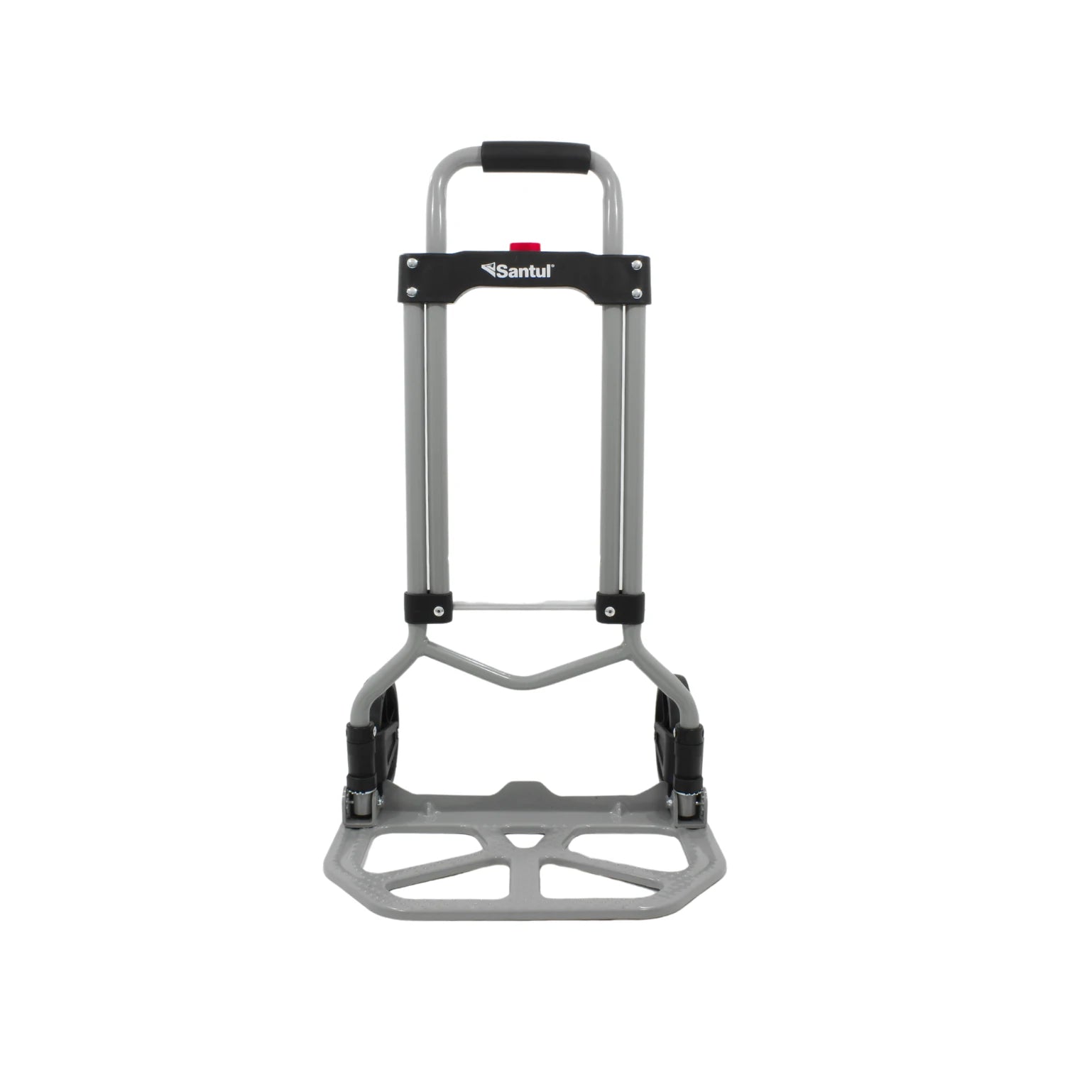 Diablo de carga plegable Santul gris, acero resistente para transporte de mercancías y bultos.