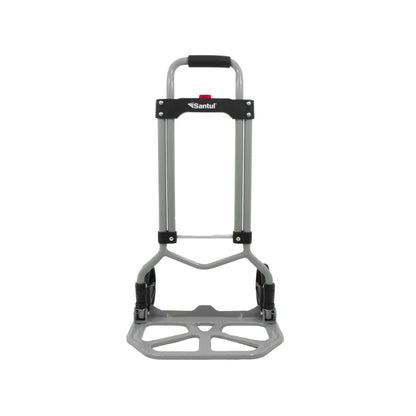 Diablo de carga plegable Santul gris, acero resistente para transporte de mercancías y bultos.