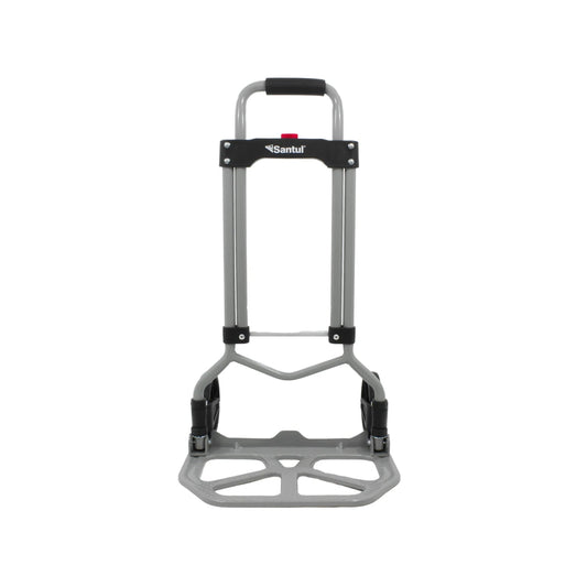 Diablo de carga plegable Santul gris, acero resistente para transporte de mercancías y bultos.