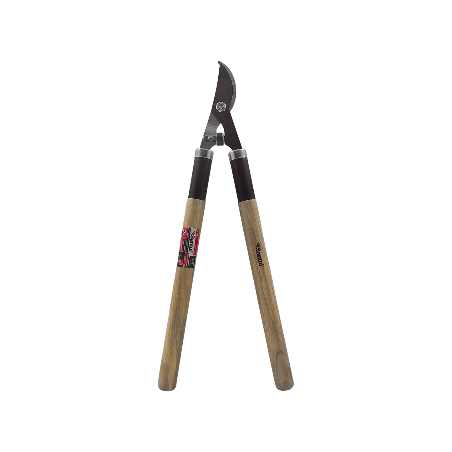 Tijera de poda de dos manos Santul 24 pulgadas, mangos de madera para cortar ramas gruesas.