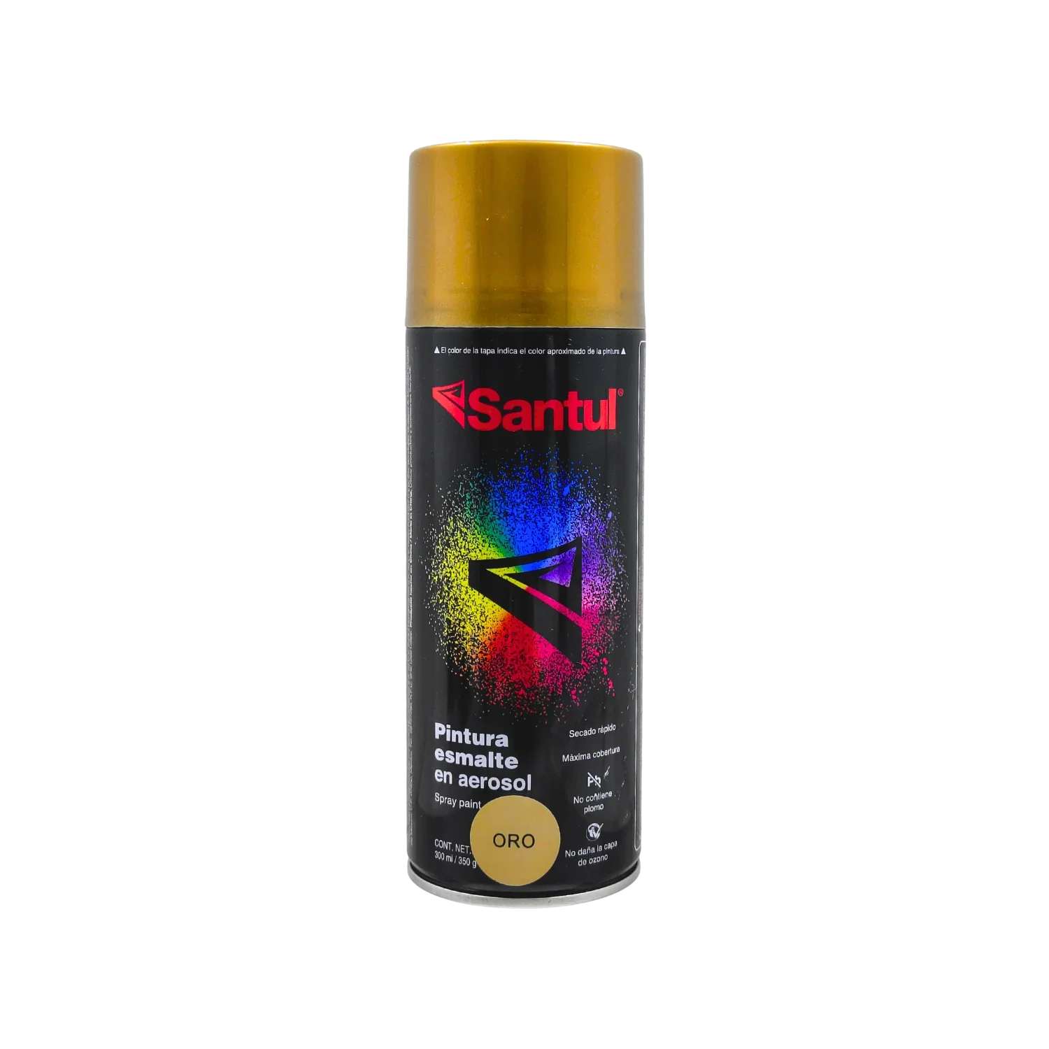 Pintura en aerosol oro metálico 300 ml Santul 8830