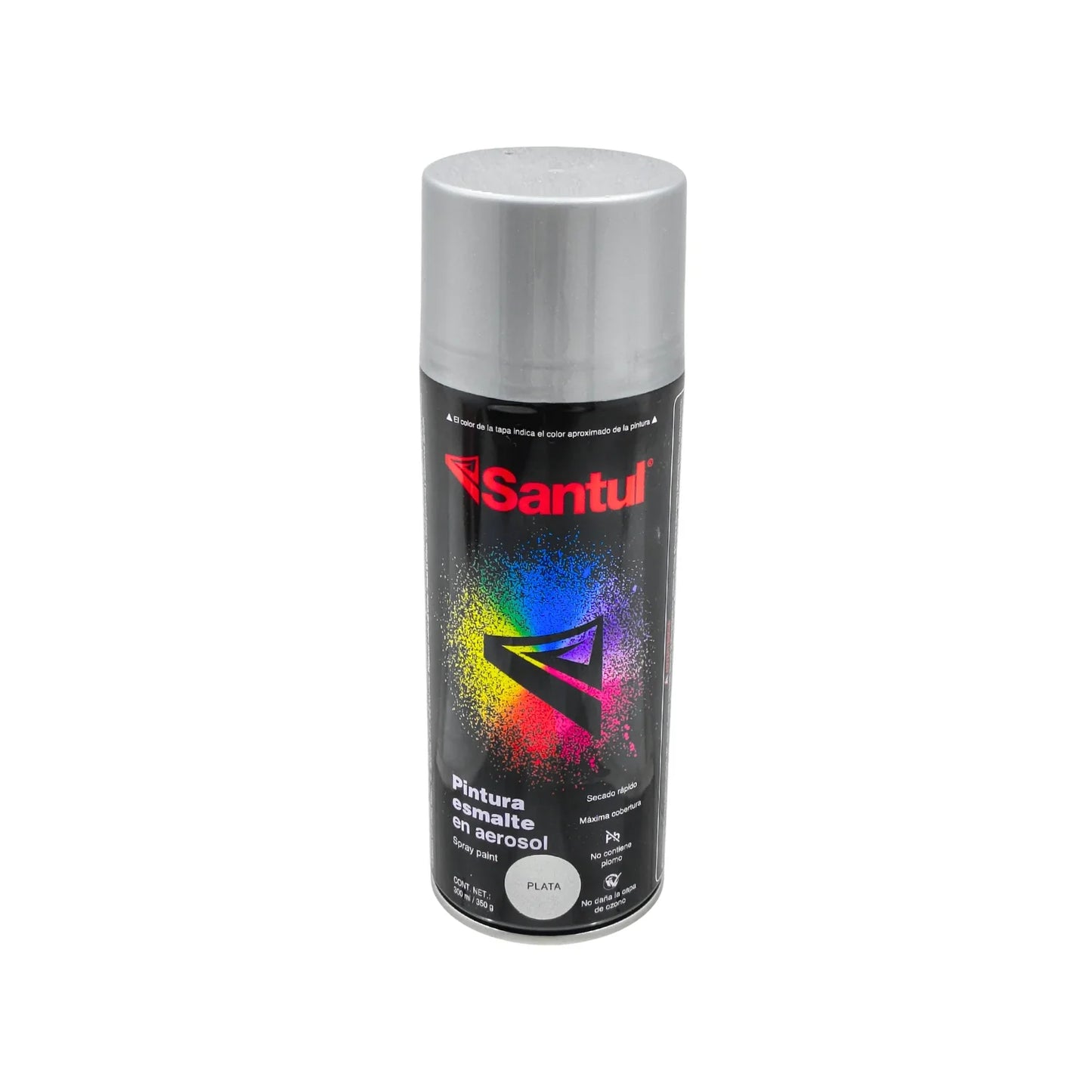 Pintura en aerosol plata metálico 300 ml Santul 8831