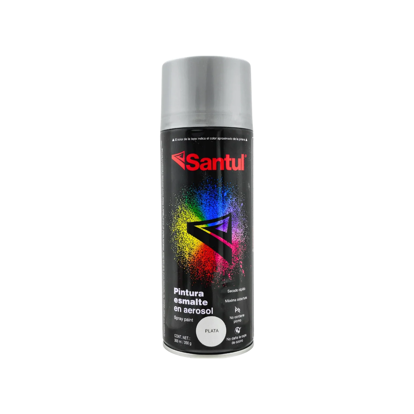 Pintura en aerosol plata metálico 300 ml Santul 8831