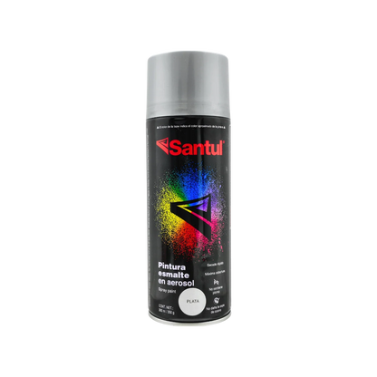 Pintura en aerosol plata metálico 300 ml Santul 8831