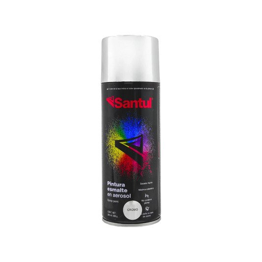 Pintura en aerosol cromo metálico 300 ml Santul 8832