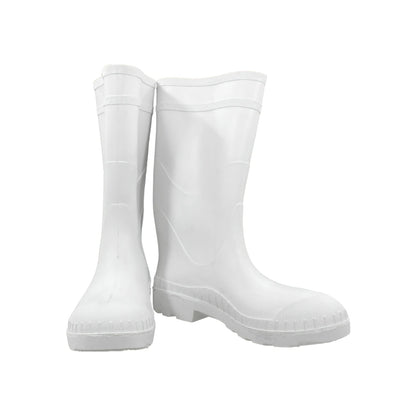 Botas de hule blancas sanitarias para trabajo industrial, protección contra agua y suciedad
