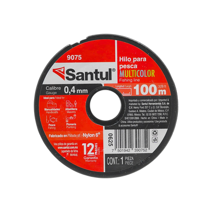 Hilo para pescar .40 mm x 100 m multicolor Santul 9075