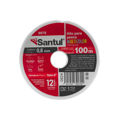 Hilo para pescar .80 mm x 100 m multicolor Santul 9079