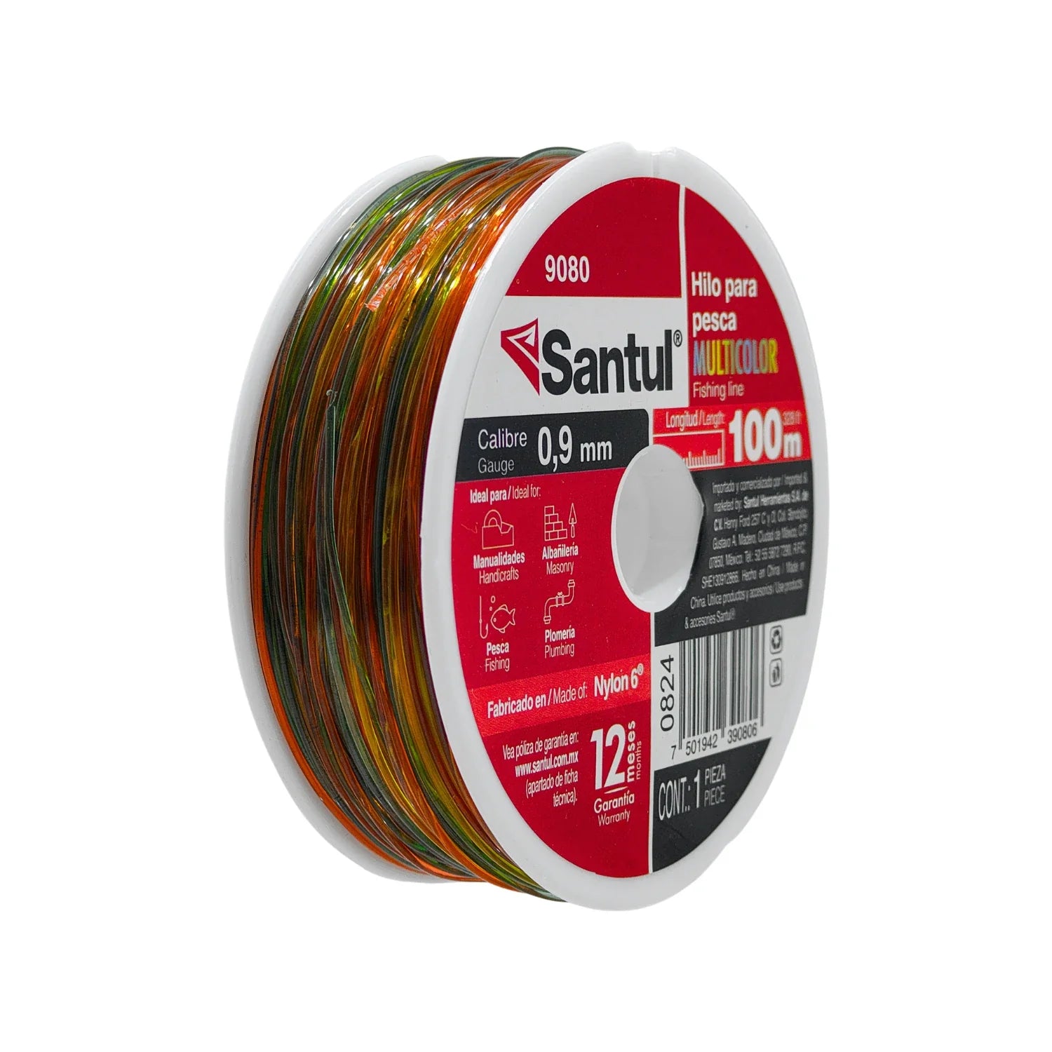 Hilo para pescar .90 mm x 100 m multicolor Santul 9080
