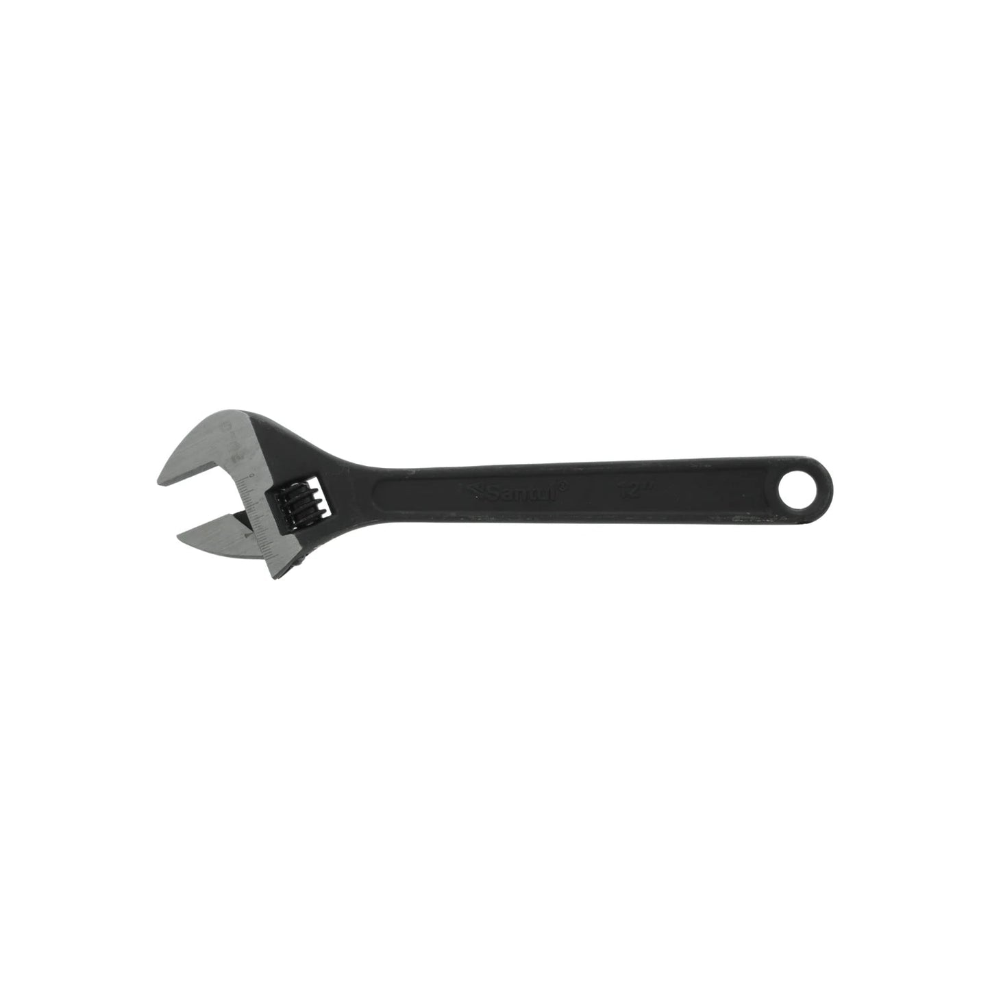 Llave ajustable Santul 12 pulgadas pavonada, perico negro con mandíbula para tuercas y tornillos, ferretería.