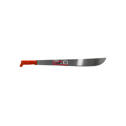 Machete Santul 22 pulgadas con mango naranja, hoja de acero pulido para desmalezar y jardinería.