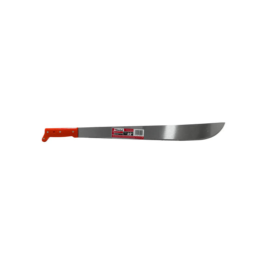 Machete Santul 22 pulgadas con mango naranja, hoja de acero pulido para desmalezar y jardinería.