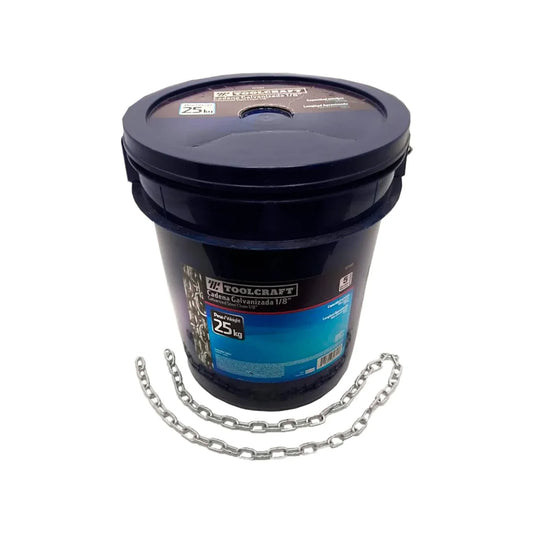 Cadena galvanizada 1/8" cubeta 25 kg Toolcraft TC1103
