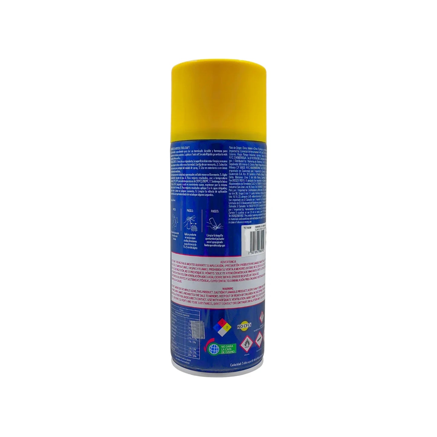 Pintura en aerosol amarillo mediano 400 ml Toolcraft TC1658