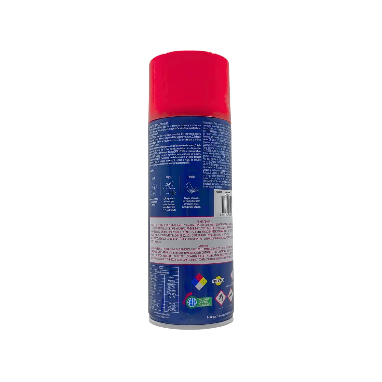 Pintura en aerosol naranja 400 ml Toolcraft TC1660